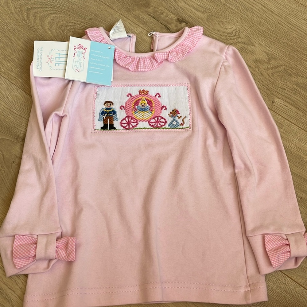 NWT Viva la Fete Smocked Cinderella top 24M